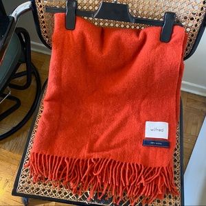 Wilfred classic wool rectangle scarf in orange